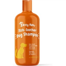 Zesty Paws Itch Soother Dog Shampoo with Oatmeal & Aloe Vera, for Skin Moisture & Shiny Coats, Vanilla Bean Scent, 16-fl oz bottle