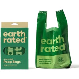 Earth Rated Dog Poop Bags with Handles, Unscented, 120 Handle Bags