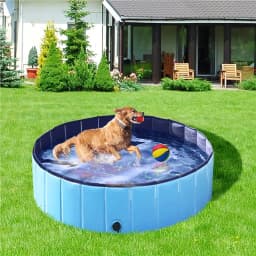 Yaheetech Foldable Pet Pool, Blue, Large, 47.5-in