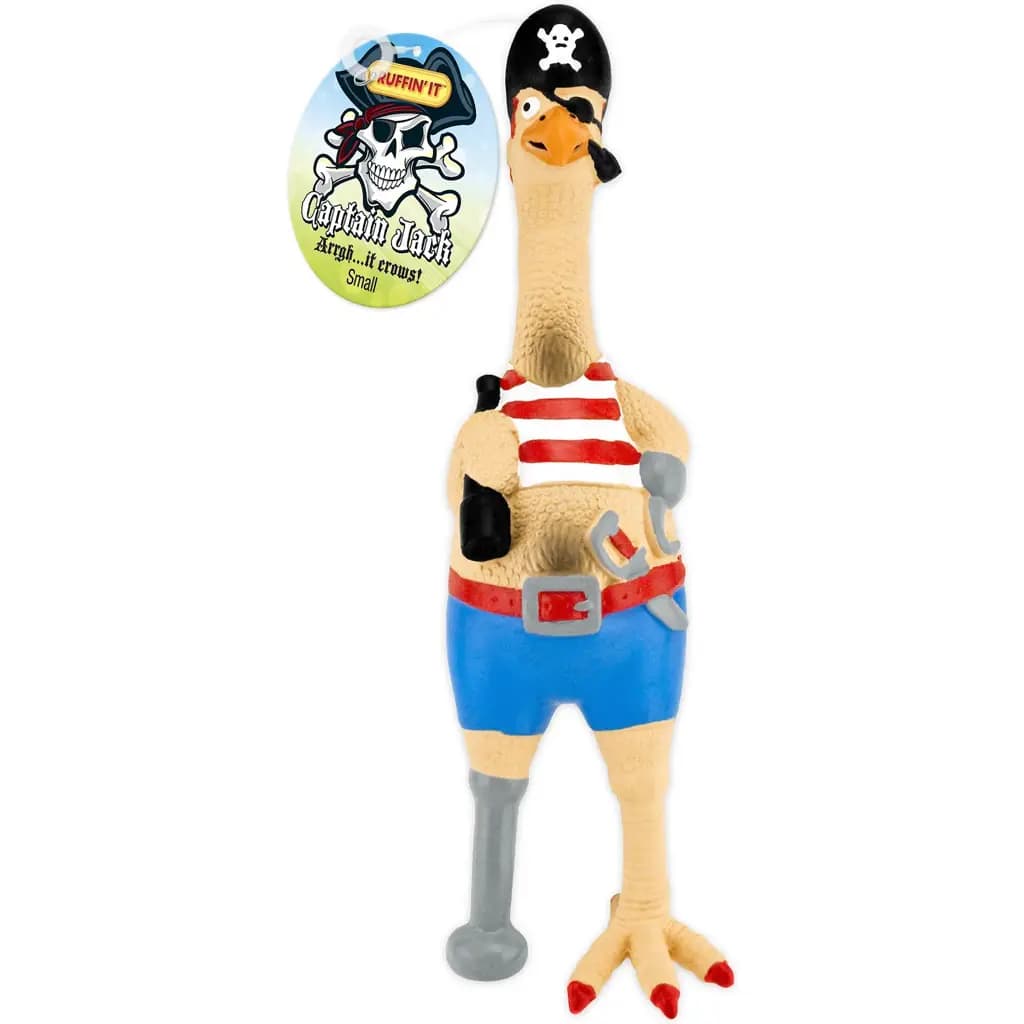 Captain Jack Rubber Chicken Dog Toy