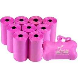 Downtown Pet Supply Dog Poop Bags & Dispenser, Pink, 180 bags