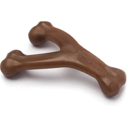 Peanut Butter Flavor Wishbone Tough Dog Chew Toy, Medium