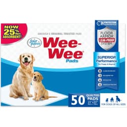 Four Paws Superior Performance Dog Pee Pads, 22 x 23-in, 50 count, Unscented