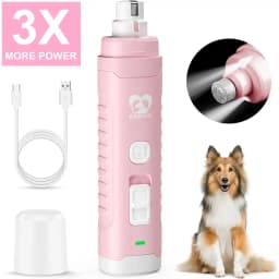 Quiet 2 LED Medium & Large Dog & Cat Nail Grinder, Pink
