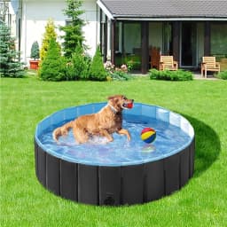 Yaheetech Foldable Pet Pool, Black, Large, 47.5-in
