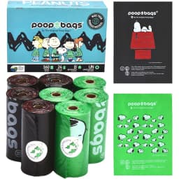 The Original Poop Bags Peanuts USDA Biobased Dog Poop Bags, 360 count, Unscented