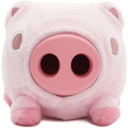 BARK Hambone 2-in-1 Plush Exterior with Hard Core Tough Treat Dispensing Dog Chew Toy, Pink