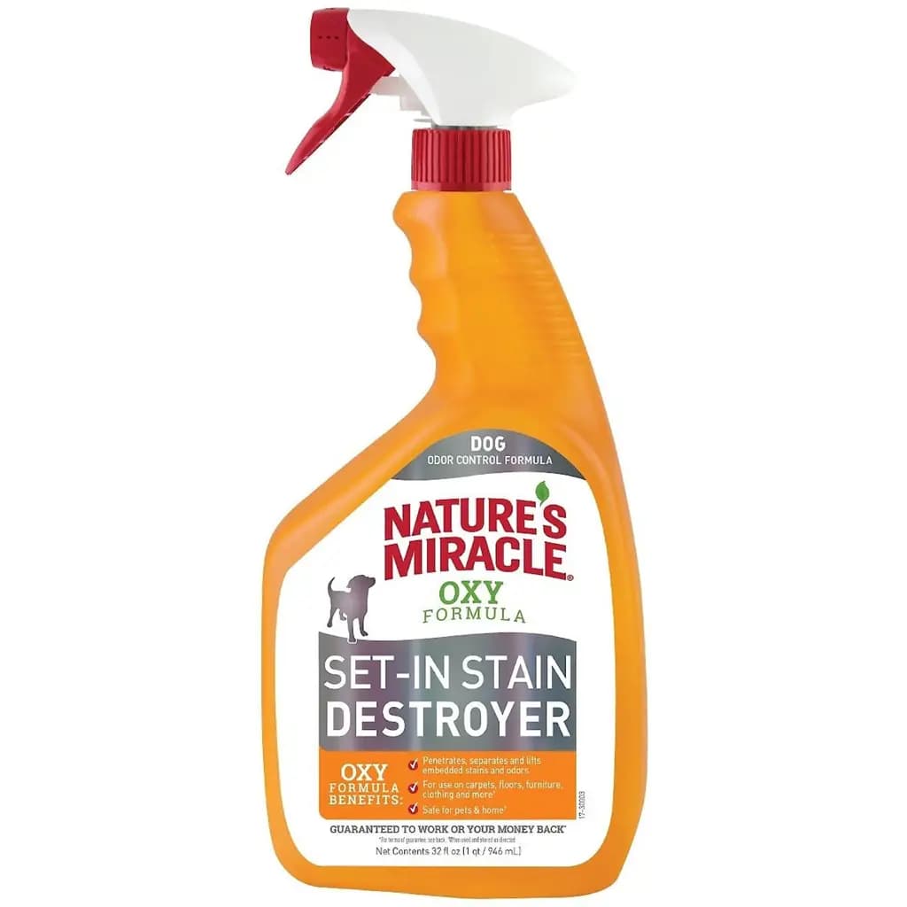 Nature's Miracle Oxy Formula Set-In Dog Stain Destroyer, 32-fl oz bottle, Orange Scent