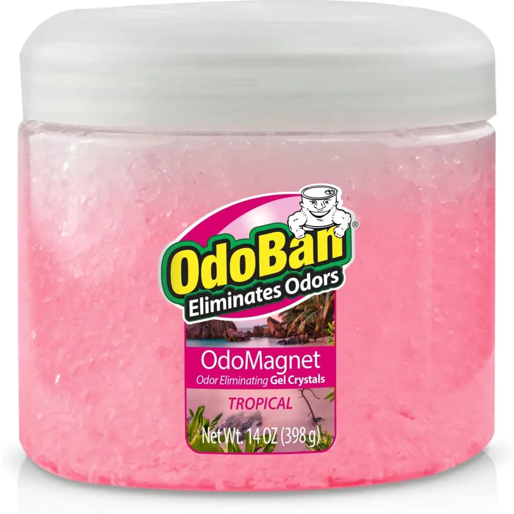 OdoMagnet Odor Eliminator Tropical Gel Crystals Deodorizer, 14-oz jar