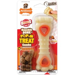Power Chew Chicken Flavored Knuckle Bone & Pop-In Treat Toy Combo Dog Chew Toy, Medium