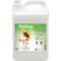 TropiClean Luxury 2-in-1 Papaya & Coconut Dog Shampoo & Conditioner, 1-gal