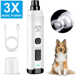 Quiet 2 LED Medium & Large Dog & Cat Nail Grinder, White