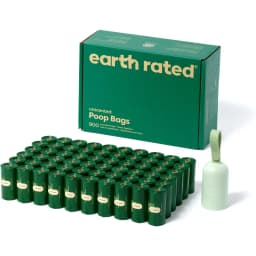 Earth Rated Dog Poop Bag Holder with Dog Poop Bags, Unscented, 1 Dispenser & 900 Bags