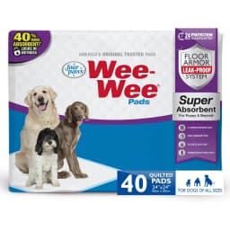 Four Paws Super Absorbent Dog Pee Pads, 24 x 24-in, 40 count