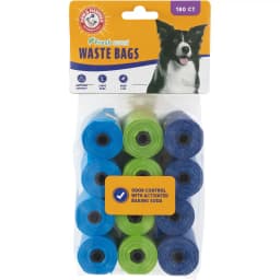 Arm & Hammer Disposable Waste Bag Refills, Assorted, 180 count