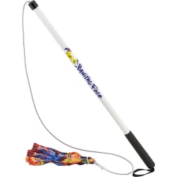 Flirt Pole V2 with Lure Squeaky Dog Toy, Rainbow Tie Dye, Regular
