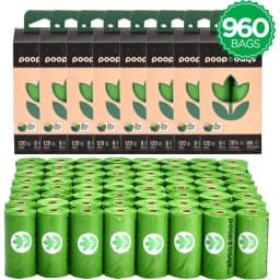 The Original Poop Bags Countdown USDA Certified Biobased Rolls, Unscented, 960 count